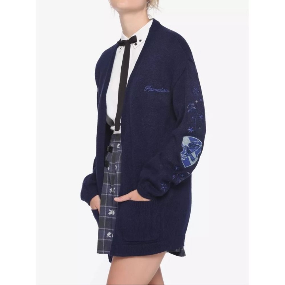 Hot Topic Exclusive Harry Potter Ravenclaw open Cardigan Small NWOT oversized